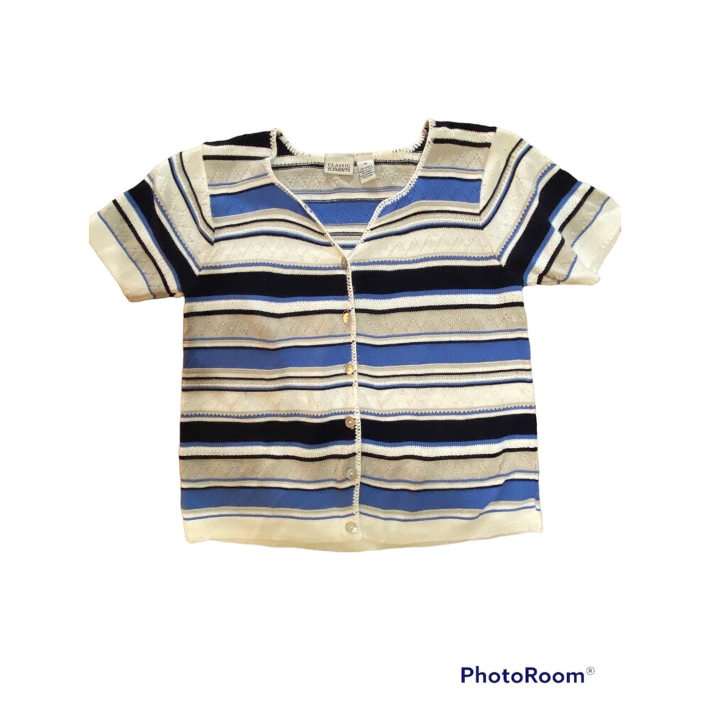 Classic Elements Sweater Button up Size M